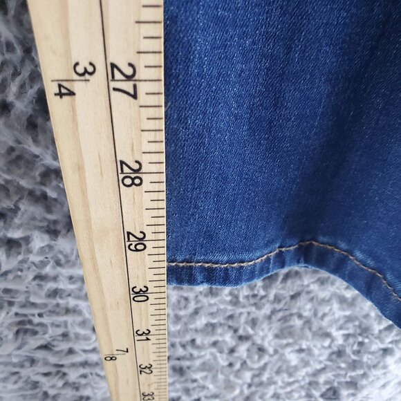 Melissa McCarthy & Seven7 Jeans Womens 24W Blue Skinny Distressed Denim Stretch - Picture 9 of 14